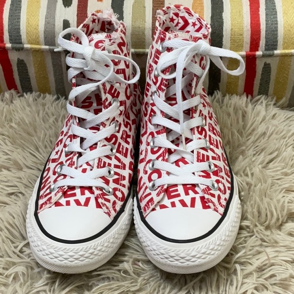 Converse Shoes - CONVERSE All Star Chuck Taylor Logo Hi-Top Shoes. WOMENS 8, MENS 6